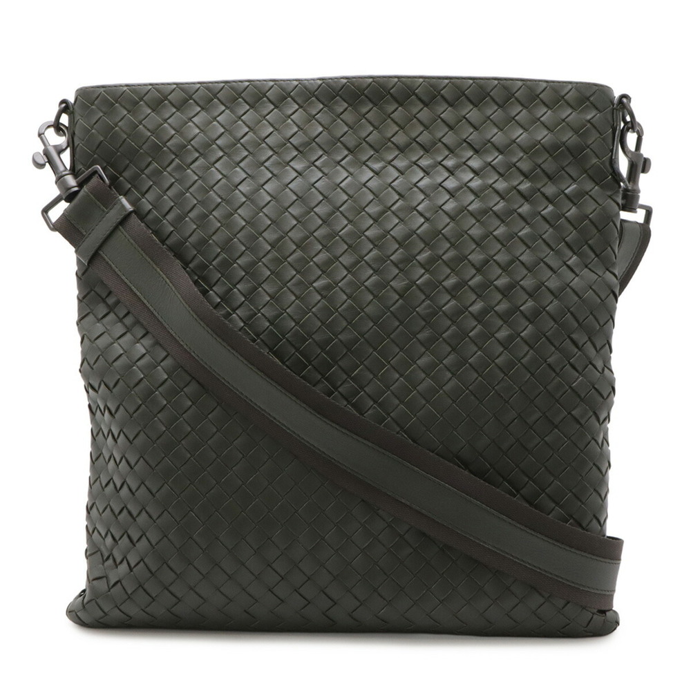 BOTTEGA VENETA Bottega Veneta Intrecciato Shoulder Bag Leather Dark Brown 276356